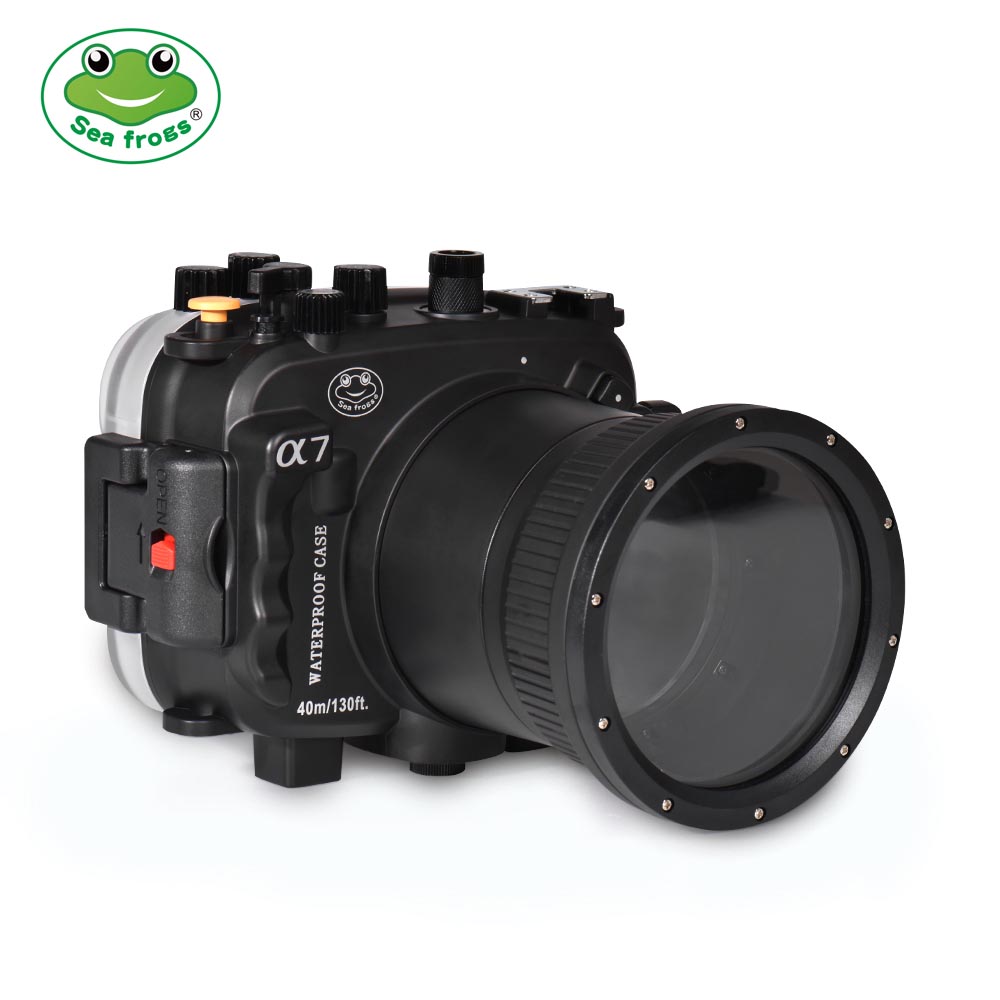 Sea Frogs 40M/130FT Underwater Camera Housing For Sony A7 With Long Port (90mm)