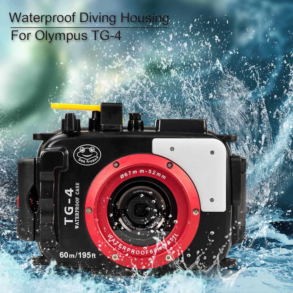 [未审核]Olympus TG-3 & TG-4 60m/195ft SeaFrogs Underwater Camera Housing(black)