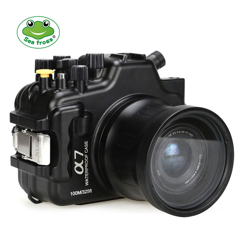 100M/325FT Aluminum Alloy Diving Camera Case For Sony A7 With Standard Port (28-70mm)