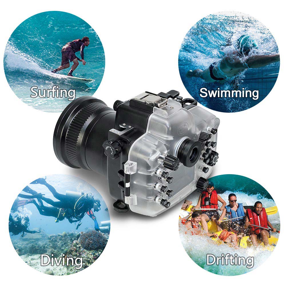 Sea Frogs 40m/130ft Underwater Camera Housing  for Canon EOS 5D Mark IV (compatible with Mark III)