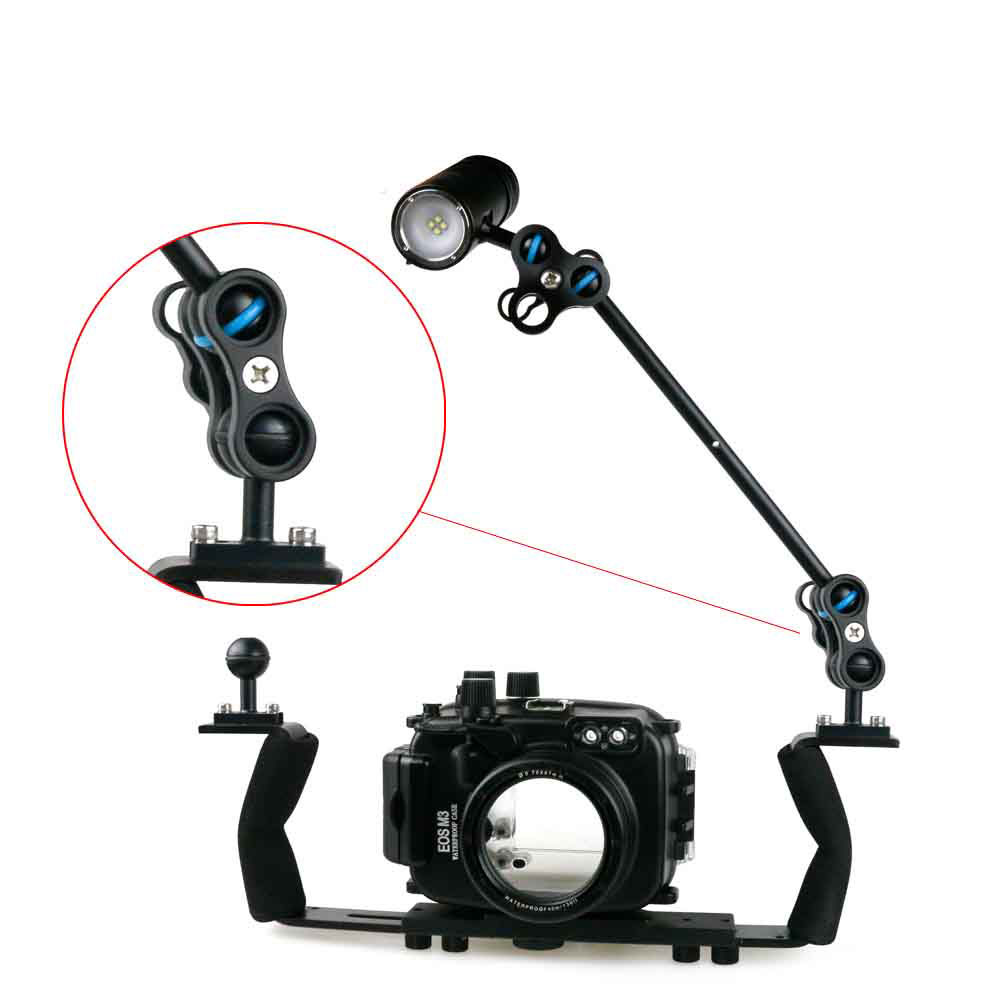 Standard Double Ball Clamp For Ball Underwater Light Arm System