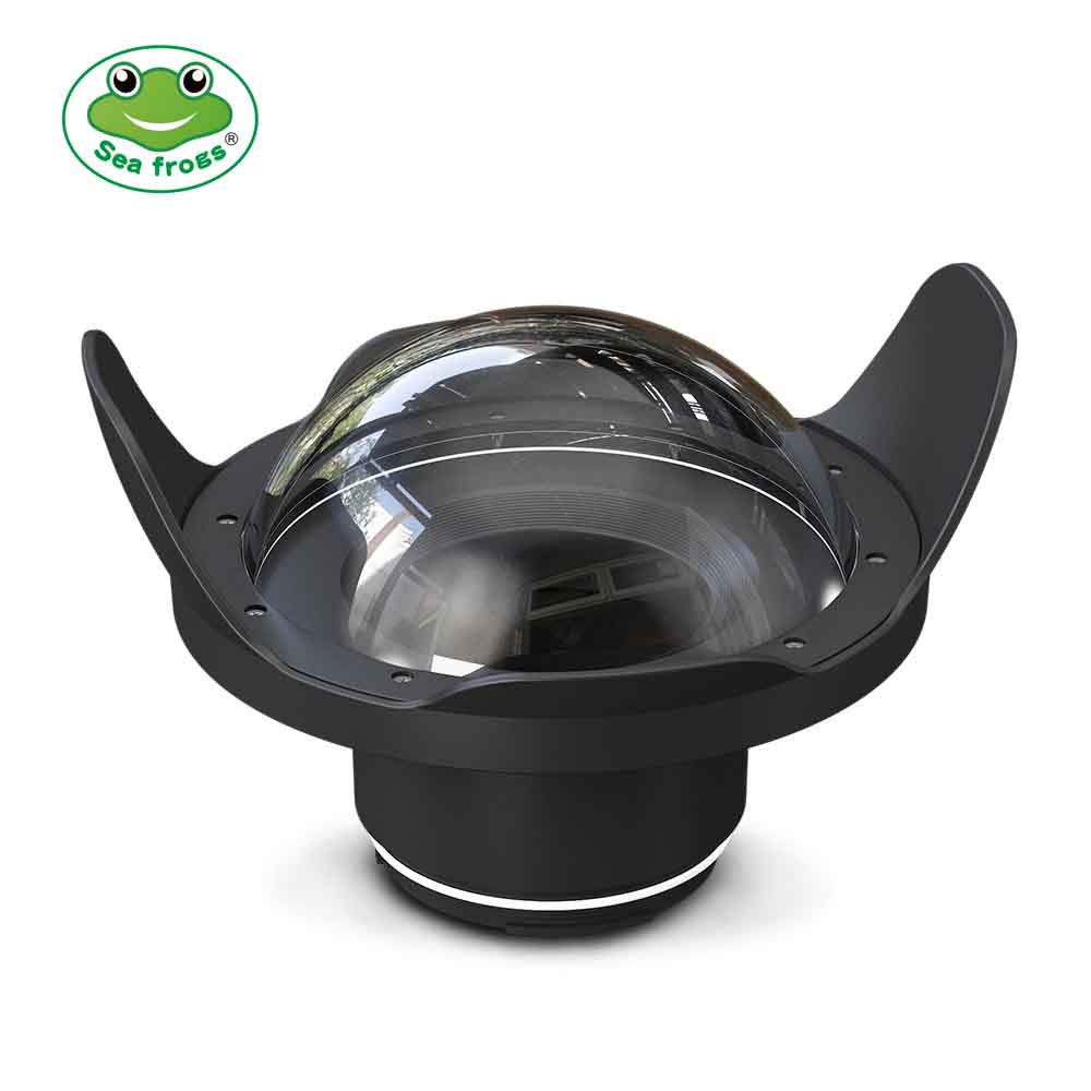 WA006-C  40M/130FT 8" inch wide angle dome port for diving camera case （φ 90mm* L 78mm）