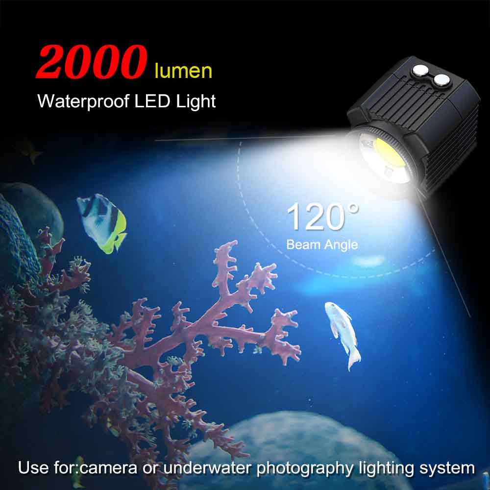 Seafrogs SL-19 Model 2000LM Underwater 60m/195ft LED Video Light