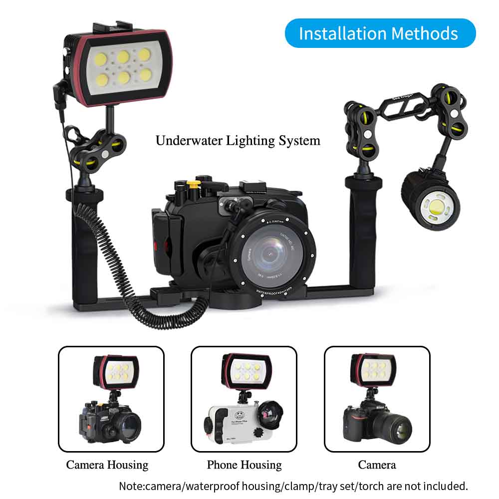 Seafrogs SL-22 Model 6000LM 40m/130ft Video Light For Professional Diving