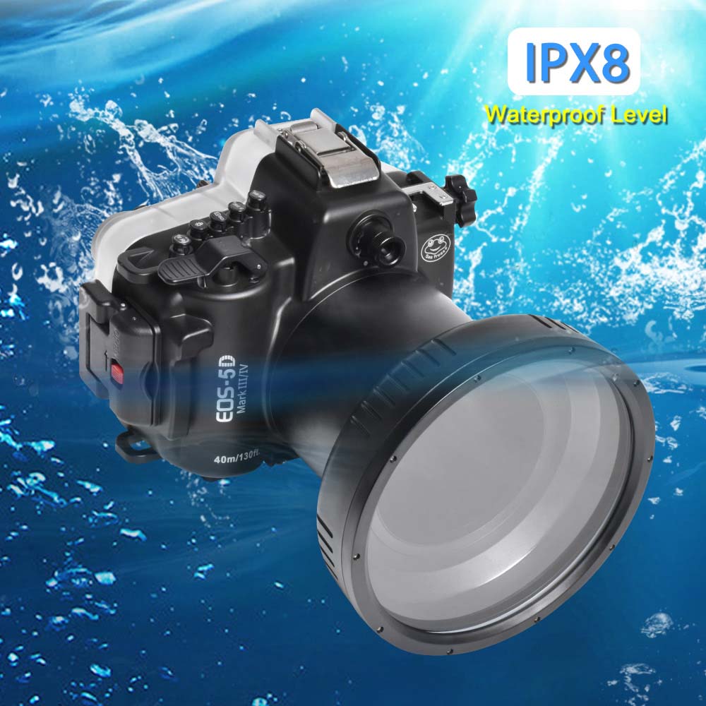 Sea Frogs 40m/130ft Underwater Camera Housing  For Canon EOS 5D Mark III IV (100mm)