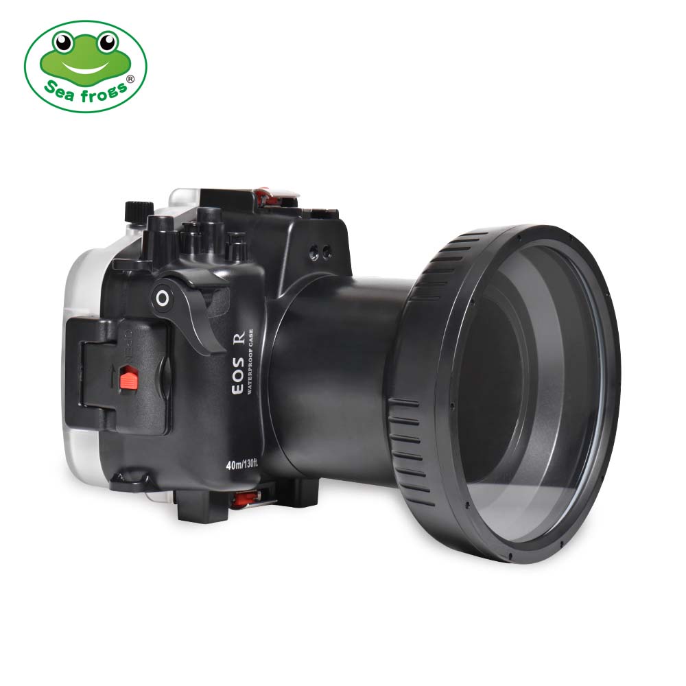 Sea Frogs 40m/130ft Underwater Camera Housing With Flat Port For Canon EOS R