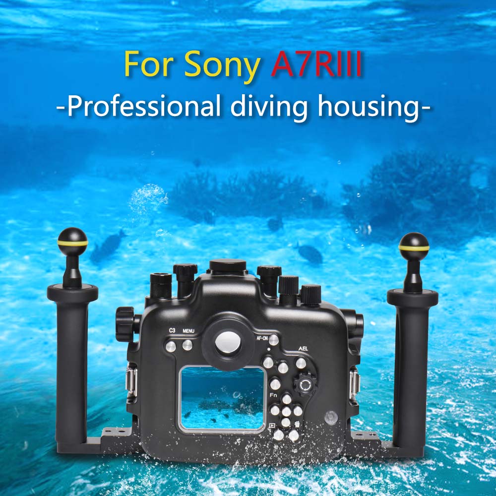 [未审核]100M/325FT waterproof case with flat port for Sony A7R-III/A7-III (90mm）