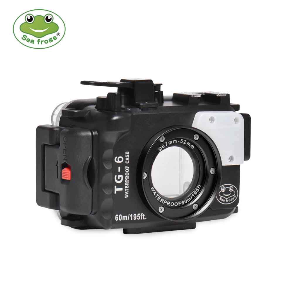 Seafrogs 60m/195ft Underwater Camera Housing for Olympus TG-6（black）