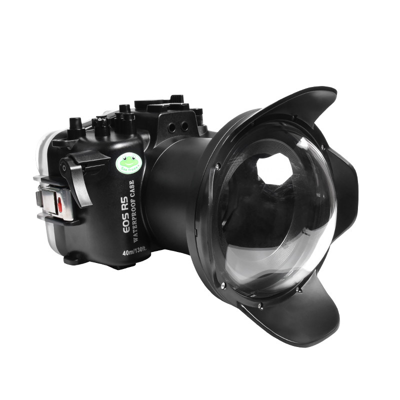 Seafrogs 40M/130FT Underwater Housing For Canon EOS R5 With Dome Port