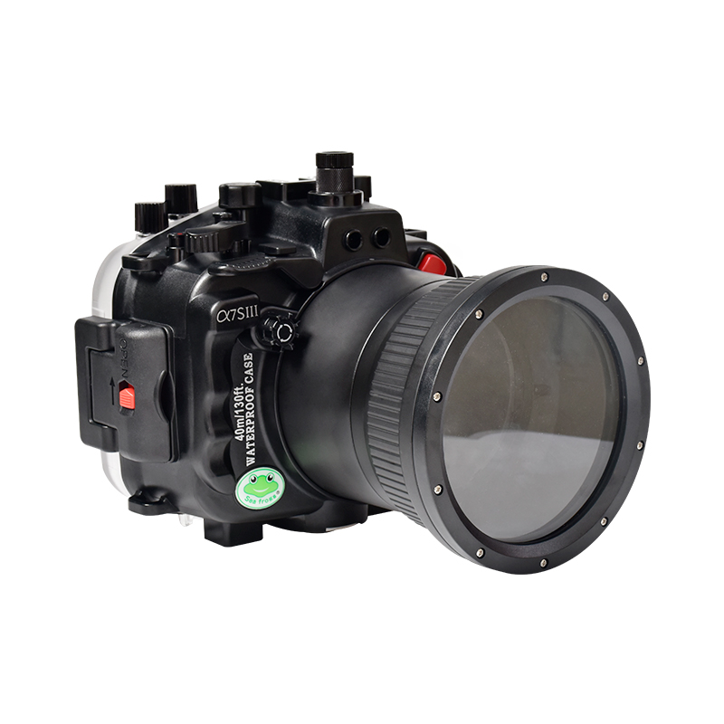 Sea Frogs 40M/130FT Underwater Camera Housing For Sony A7S III With Long Port (90mm)