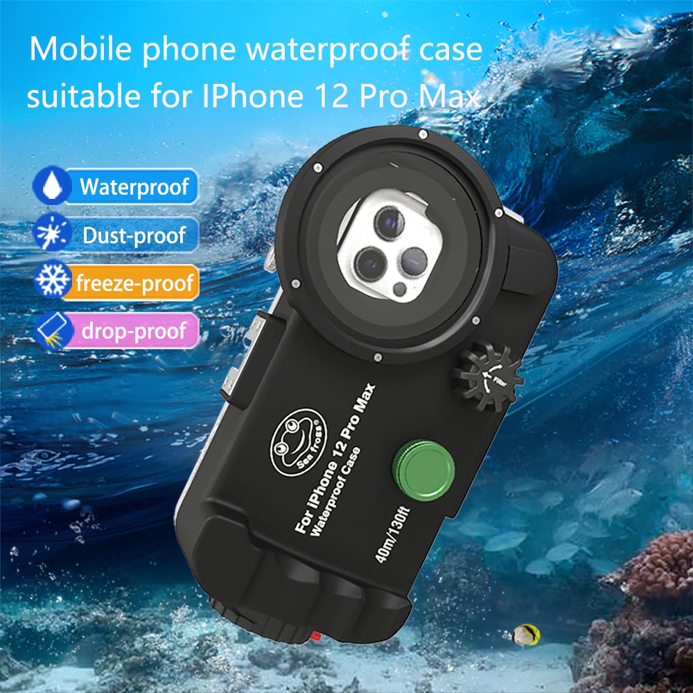 Seafrogs Button Control 40m/130ft Underwater Mobile Housing For iPhone 12 Pro Max