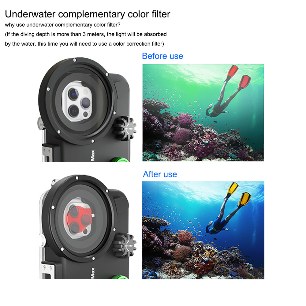 Seafrogs Button Control 40m/130ft Underwater Mobile Housing For iPhone 12 Pro Max