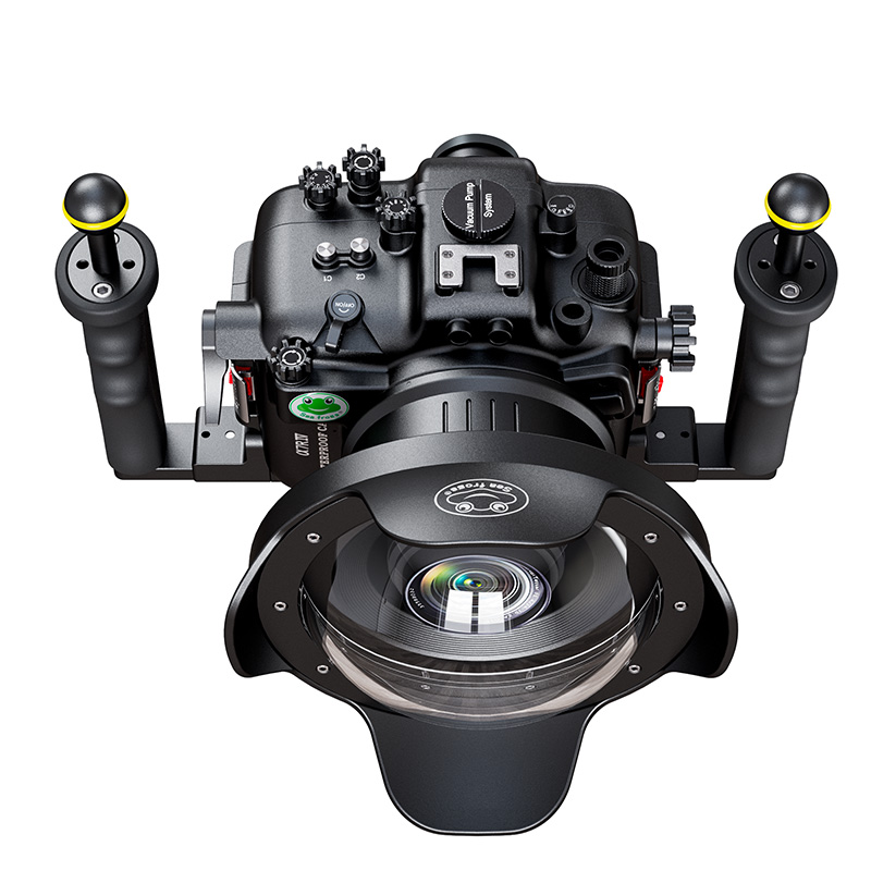 100M/325FT Aluminum Alloy Underwater Camera Housing For Sony A7R IV (ILCE-7RM4A) With Long Dome Port（24-70mm）