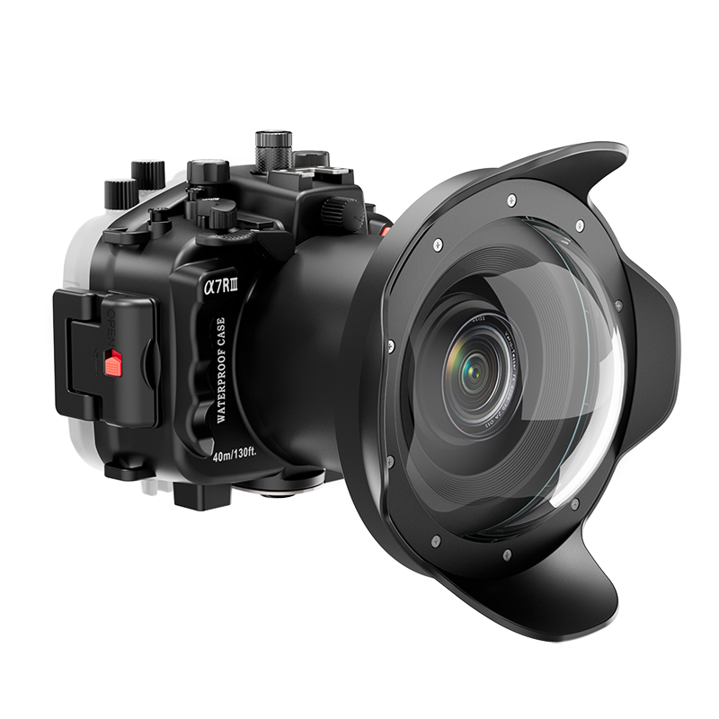 Seafrogs 40M/130FT Underwater Camera Housing For Sony A7R III With Long Dome Port