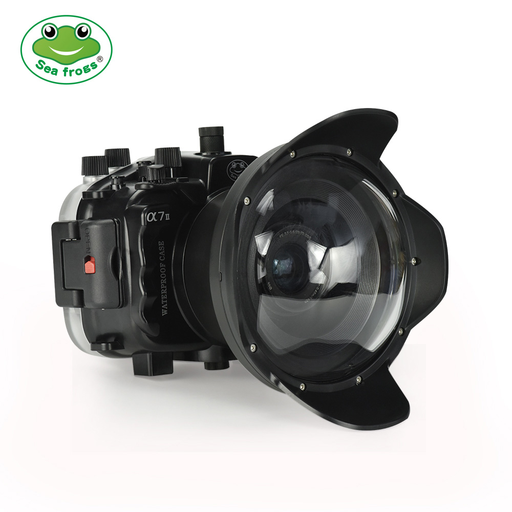 Sea Frogs 40M/130FT Underwater Camera Housing For Sony A7 II With Long Dome Port