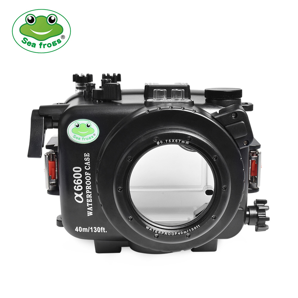 Sea Frogs 40M/130FT Diving Waterproof Case For Sony A6600 With Flat Port (16-50mm)
