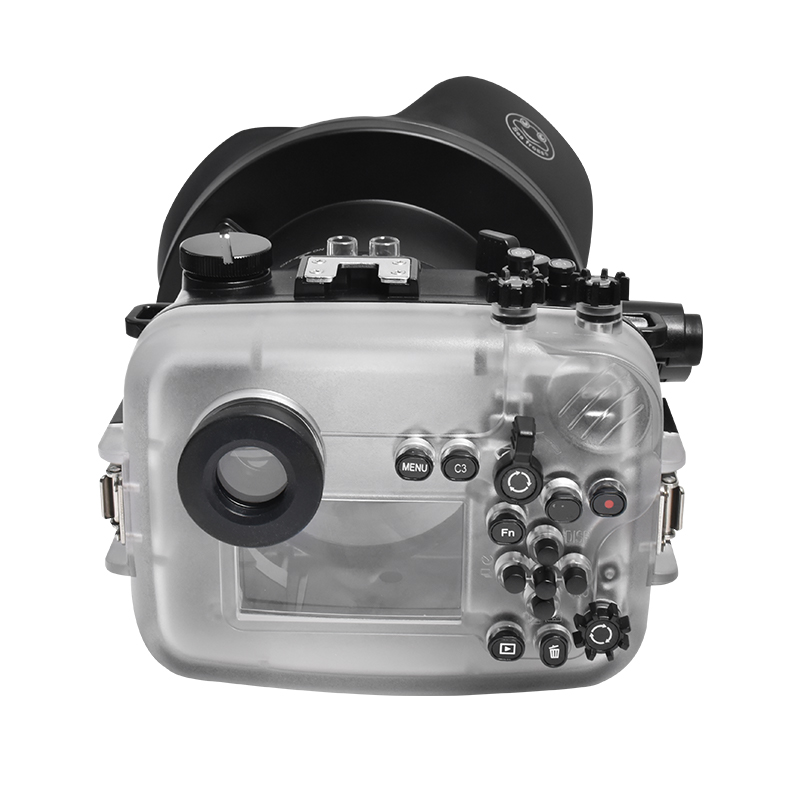 Sea Frogs 40M/130FT Diving Waterproof Case For Sony A6600 With Short Dome Port (10-18mm)