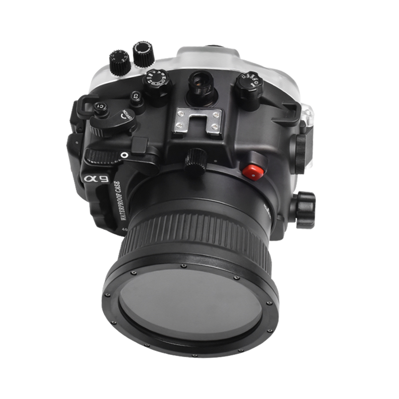 Sea Frogs 40M/130FT Underwater Camera Housing For Sony A9 With Standard Port (28-70mm) black