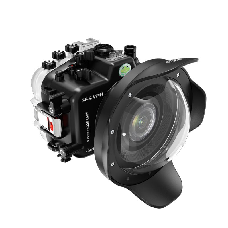 Sea Frogs 40M/130FT Underwater Camera Housing For Sony Alpha 7 IV  (ILCE-7M4 /α7 IV) With Dome Port (WA005-B)