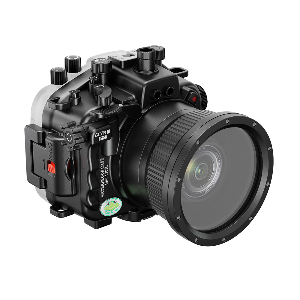 New updated Sea Frogs 40M/130FT Underwater Camera Housing For Sony A7R III PRO With FL2870 Flat Port