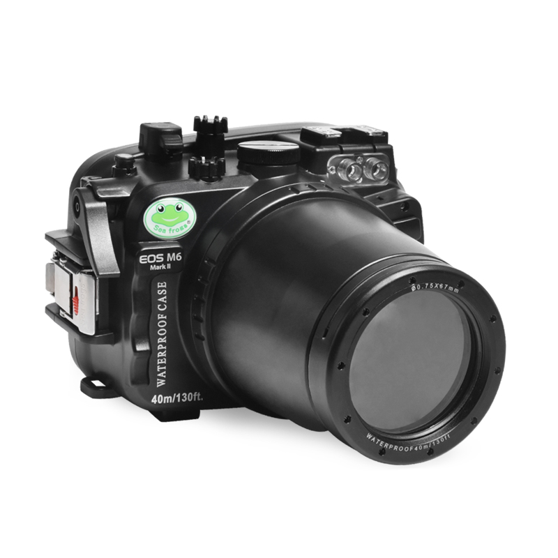Sea Frogs 40M/130FT camera waterproof case for Canon EOS-M6 II (FL18150)